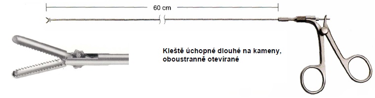 Kliešte na kamene 600 mm, 5 Charr. pevné, obojstranné